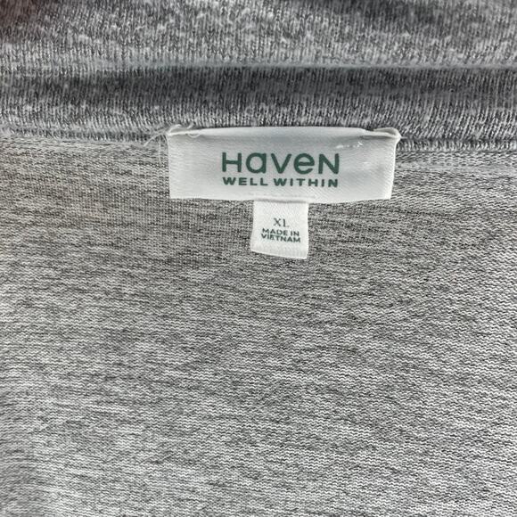 Haven Well Within Womens Gray Sky Heather Sweater Knit Half Zip Size XL - Picture 4 of 6